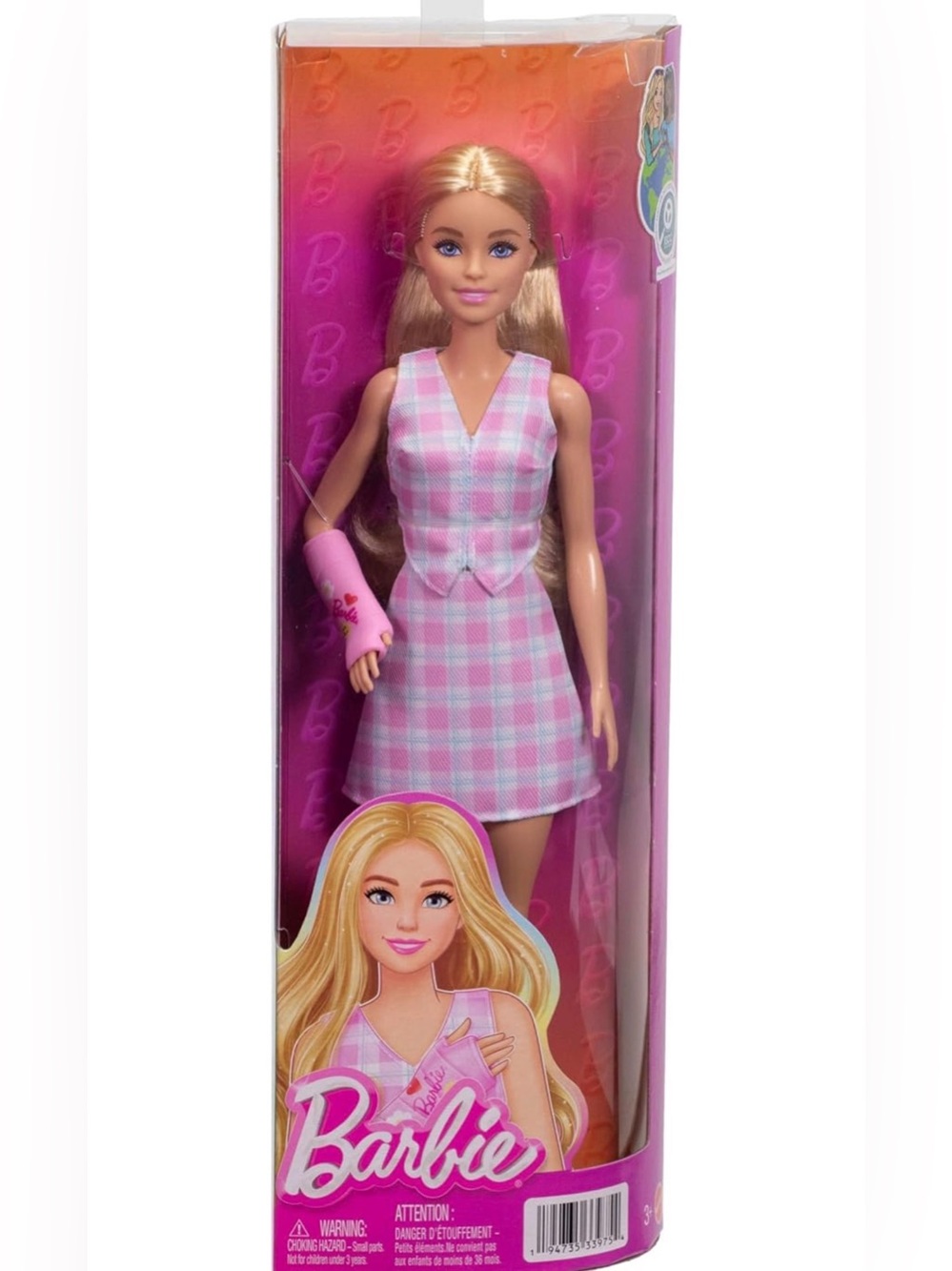 Barbie Pink and White Plaid Fashion Doll